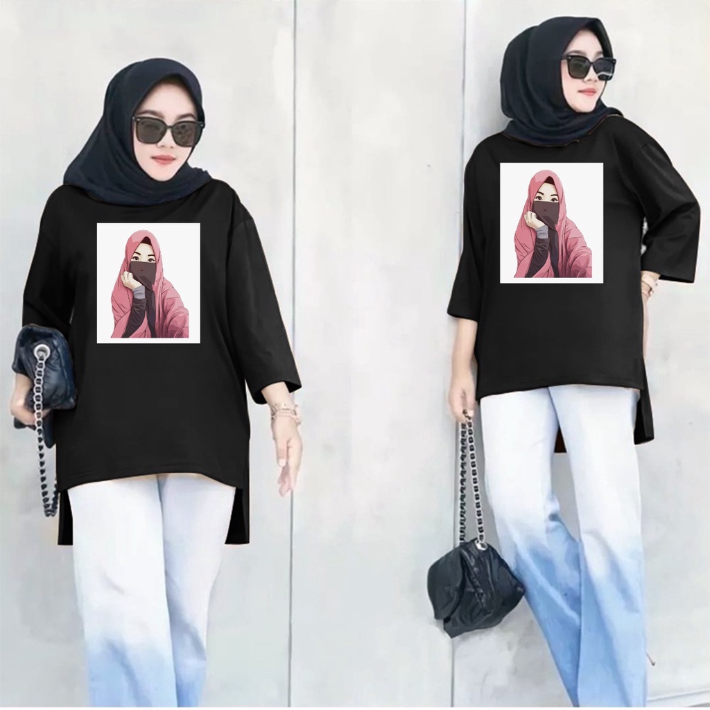 GSC - Tunik Oversize Atasan Wanita Ephipany x Tomorrow Motif ANIME 012 / Tunik wanita dewasa / tunik motif wanita jumbo