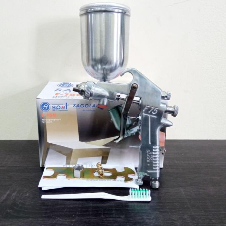 Spray Gun F75 G SAGOLA Spet Cat Angin Kompressor F75G SAGOLA Alat semprot cat F75 G SAGOLA + Tabung 