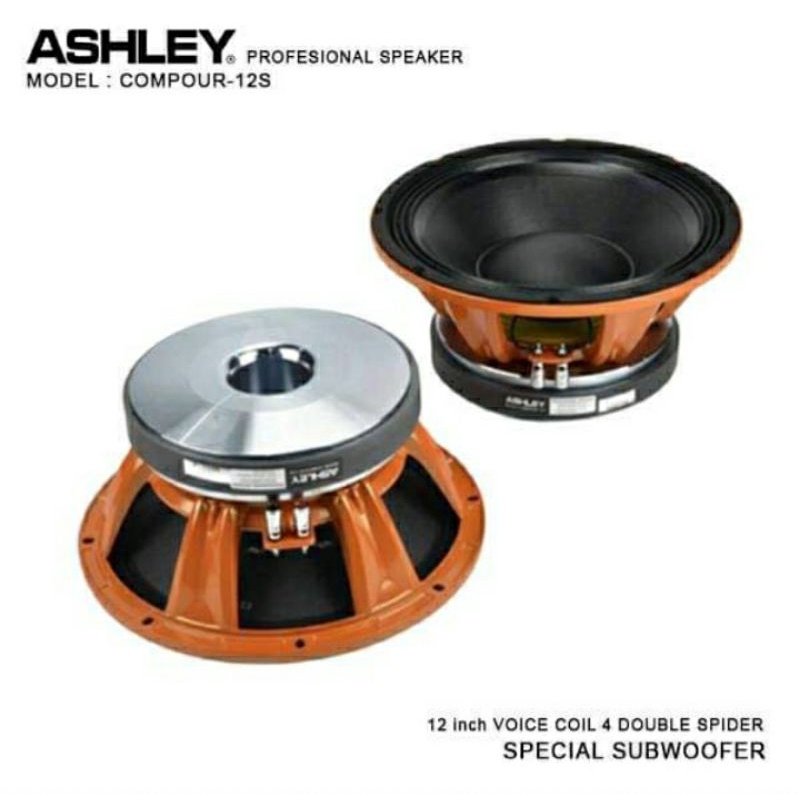 Speaker Subwoofer 12inch ASHLEY COMPOUR 12S ORIGINAL | Voice Coil 4 Special Subwoofer