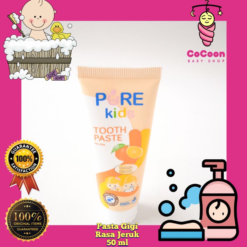 Pasta Gigi Anak / Odol PureKids Pure Kids Toothpaste Orange Jeruk 50ml