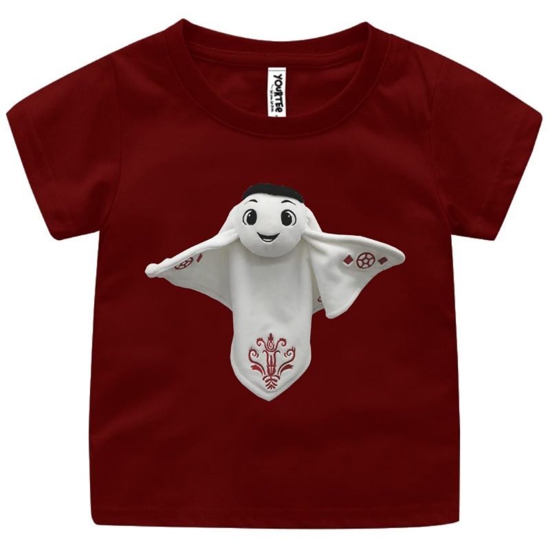 BAJU KAOS ANAK QATAR 2 CEWEK/COWOK 1-12 TAHUN UKURAN S,M,L,XL,XXL,XXXL