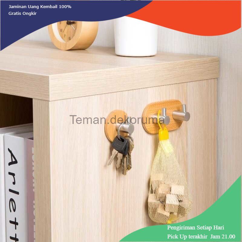 TD - PR KHGDNOR Rak Gantungan Hook Wall Hanger Organizer Adhesive 3 Hook - S013