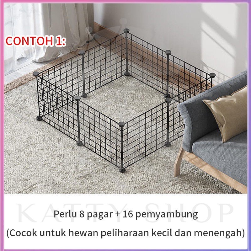 Menyebarkan kandang kucing portable/kandang anjing/kandang hamster/kandang hewan peliharaan DIY kamar hewan peliharaan