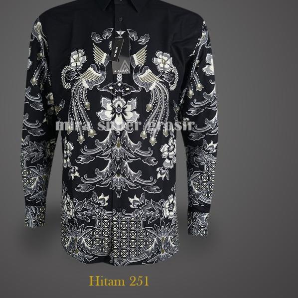 Kemeja Alisan, Kemeja Batik Printing Alisan Slimfit Lengan Panjang - MAROON-245, 15=(M)