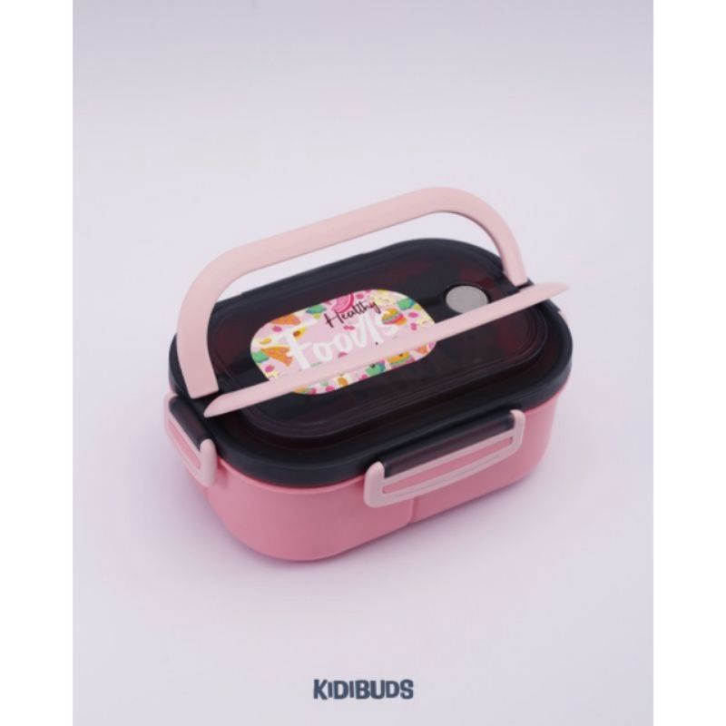 Lunchbox | Lunchset | Kotak Makan Kidibuds Warna Biru - LB007 | Pink - LB008