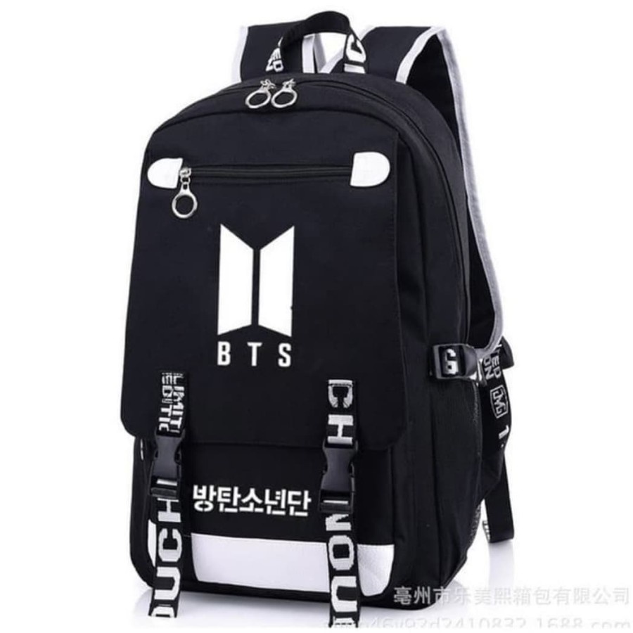 Tas Ransel Anak Sekolah SD BTS BT21 Murah Perempuan Backpack K-POP