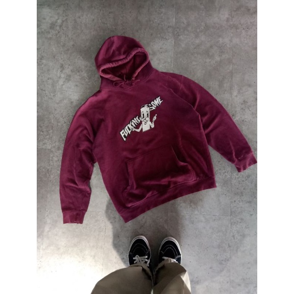 Jacket Hoodie Fucking Awesome Cig Man Maroon Second / Bekas