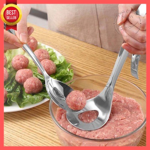 GOS C106 - Cetakan Baso Stainless / Sendok Cetakan Baso Bulat  / Sendok Pembuat Baso