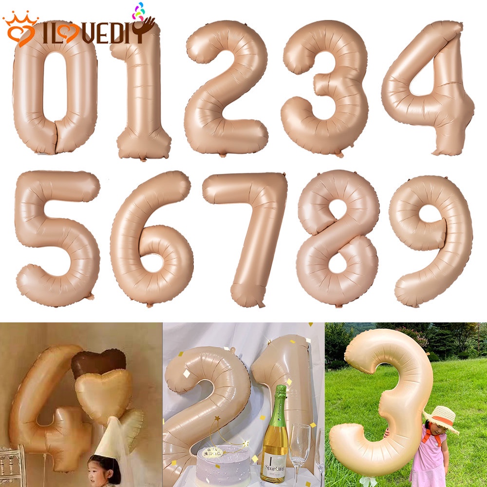1pc Balon Angka 1-9 Ukuran 40-50 Untuk Dekorasi Pesta Ulang Tahun Anak / Dewasa