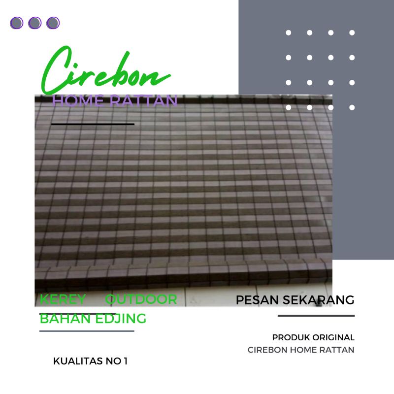 kerey / Tirai gulung bahan PVC EJING (bahan kualitas super)