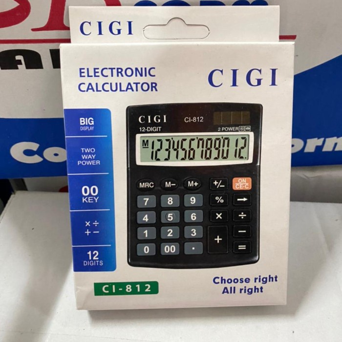 

Calculate Cigi Calculator Ci 812 / Kalkulator Cigi / 12 Digit