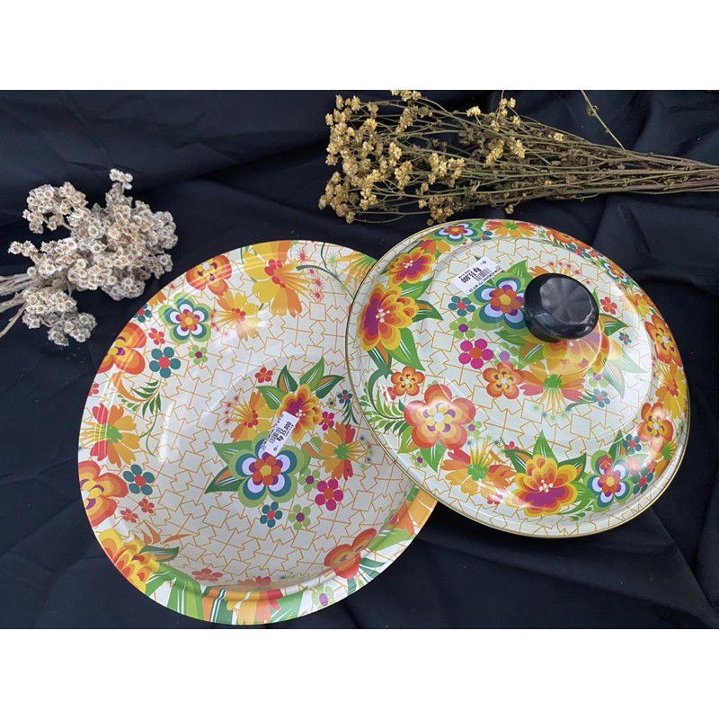 Baskom Seng Motif Plus Tutup Cantik