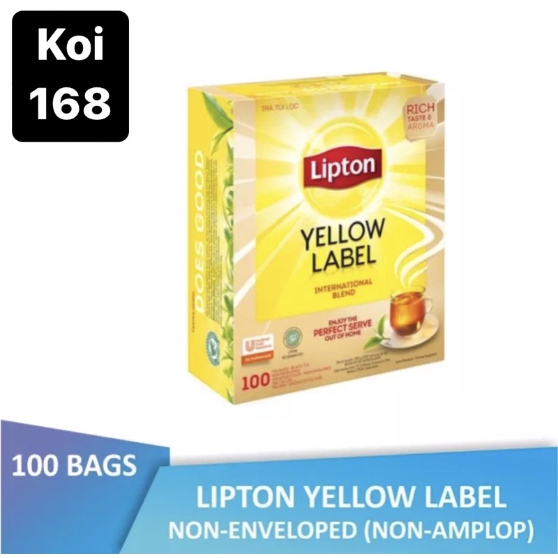 

100 TEA BAG TEH CELUP LIPTON YELLOW LABEL LIPTON NON ENVELOPE