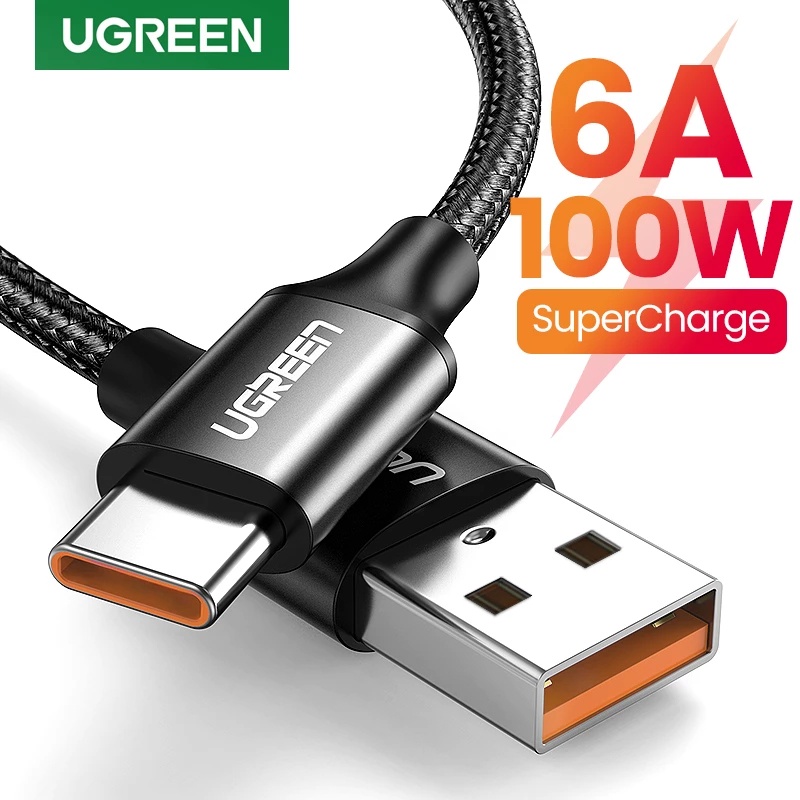 Ugreen Kabel Charger USB Tipe C 6A 100W Fast Charging