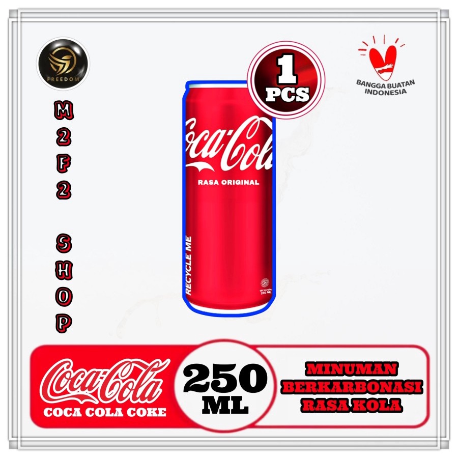 

Coca Cola Minuman Bersoda Kaleng | Can - 250 ml (Kemasan Satuan)