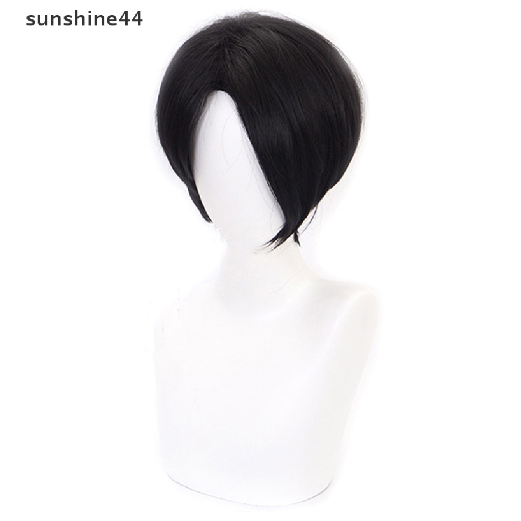 Sunshine Wig / Rambut Palsu Anime Yakusoku no Neverland The Promised Neverland Ray Pendek Warna Hitam Untuk Cosplay