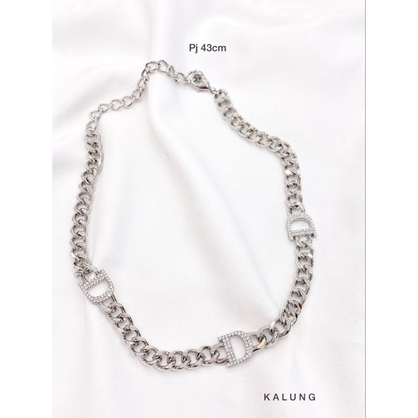 Kalung titanium asli Premium Quality import kalung stainless steel branded tidak karatan TS-11