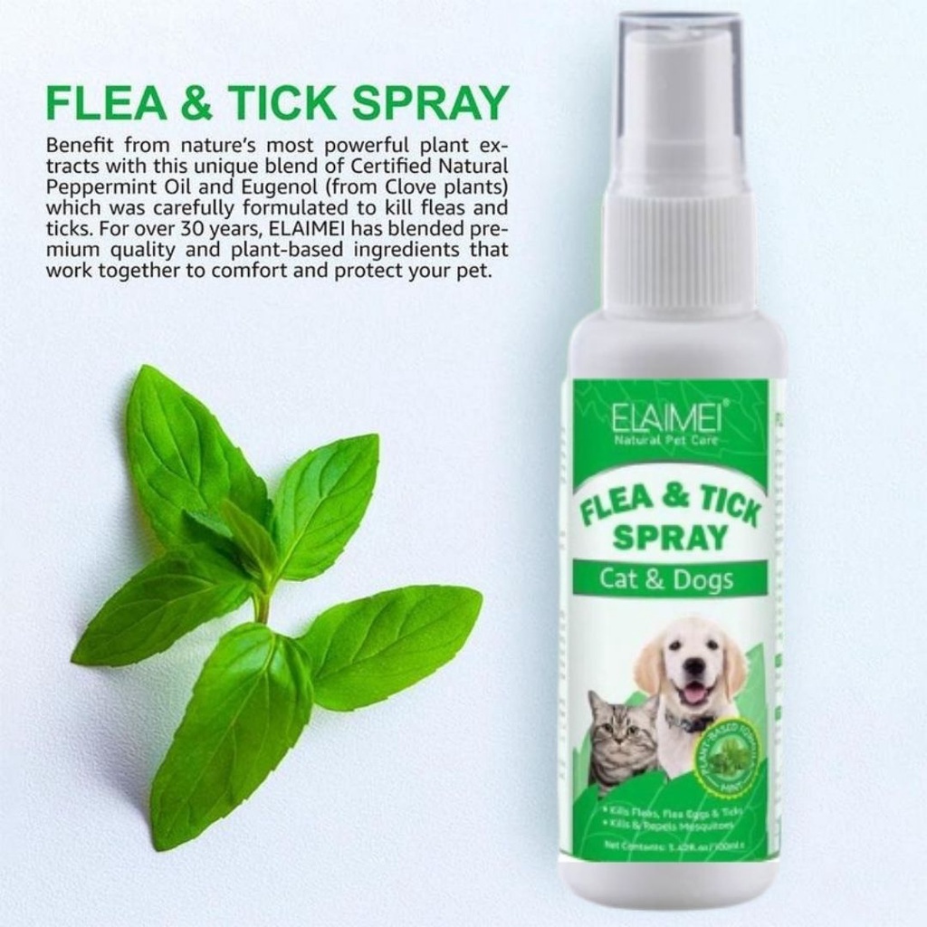 Obat Kutu Kucing Anjing Semprot Spray Ampuh Herbal Aman Terjilat FEFARM