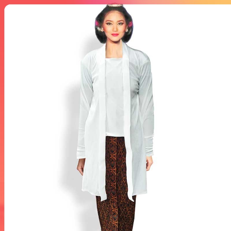 Kebaya Bludru Putih Panjang Cocok Untuk Akad Nikah Kebaya Bludru