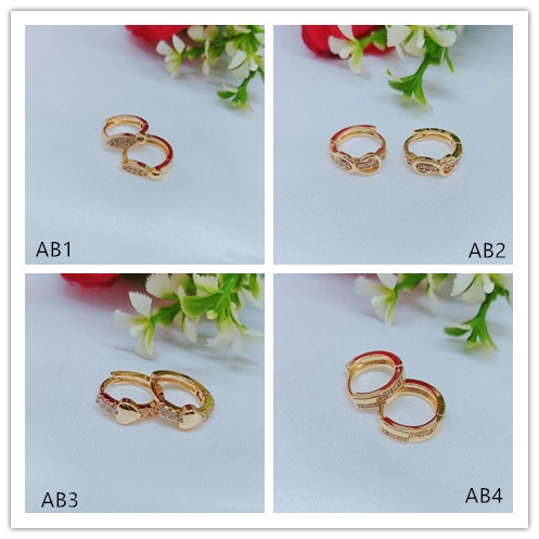 Anting Xuping Permata Lapis Emas Perhiasan Wanita AB1/AB2/AB3/AB4