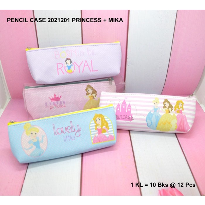 

Pencil case kain sleting plus mika princess satuan ols76