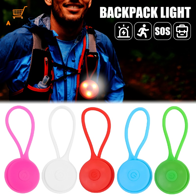 Lampu Sinyal LED Portable Bahan Silikon Anti Air Untuk Tas Ransel