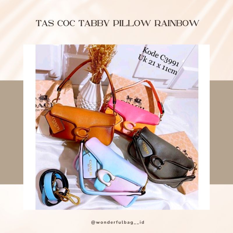 TAS C*O* TABBY PILLOW RAINBOW
