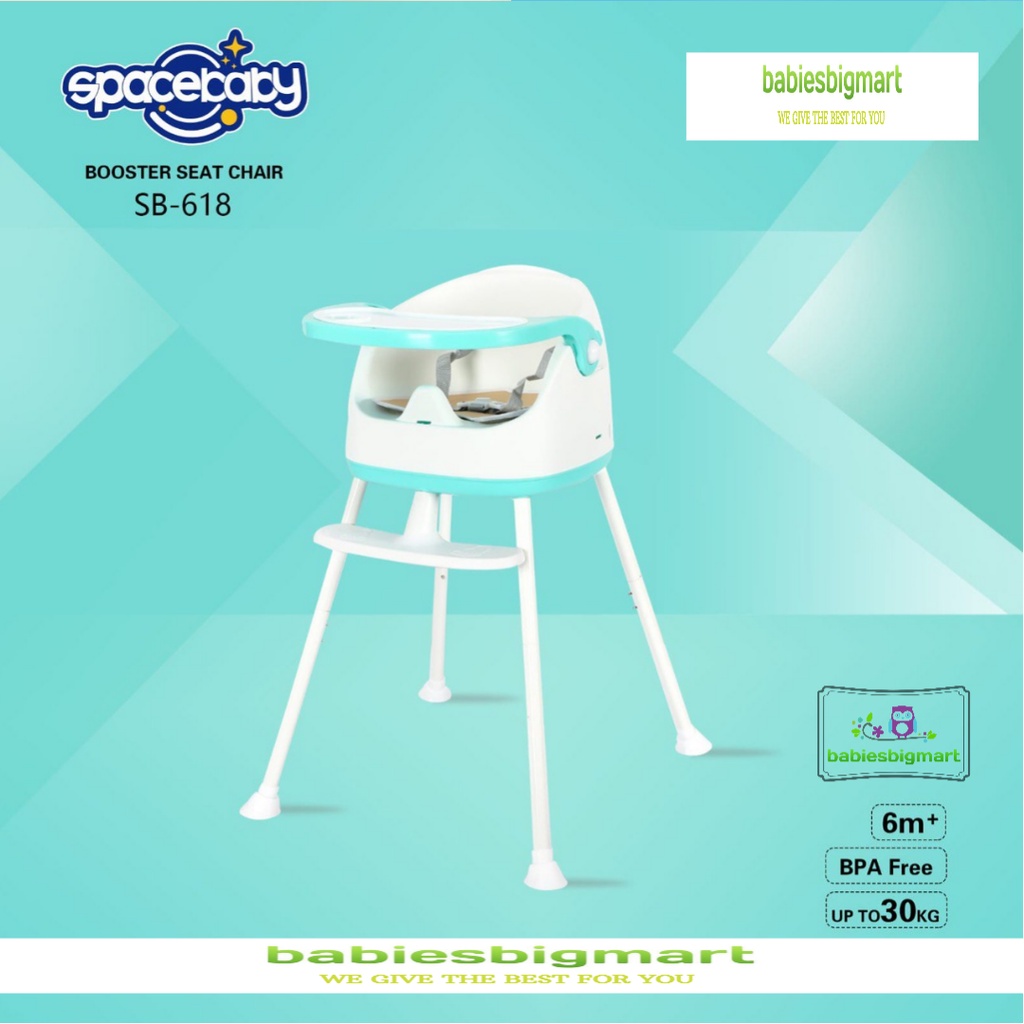 SpaceBaby SB 917 / SB 920 / SB 618 / SB 925 / GA 001 / G 02 VKIDS Baby Booster &amp; High Chair Kursi Makan Bayi Sapce Baby