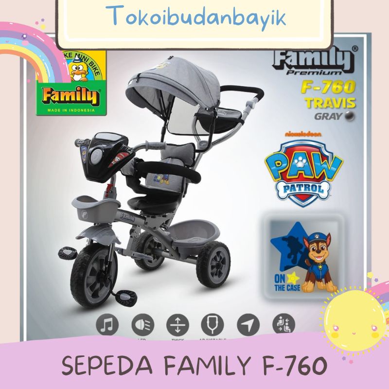 READY STOK SEPEDA FAMILY TRICYCLE FAMILY F-760