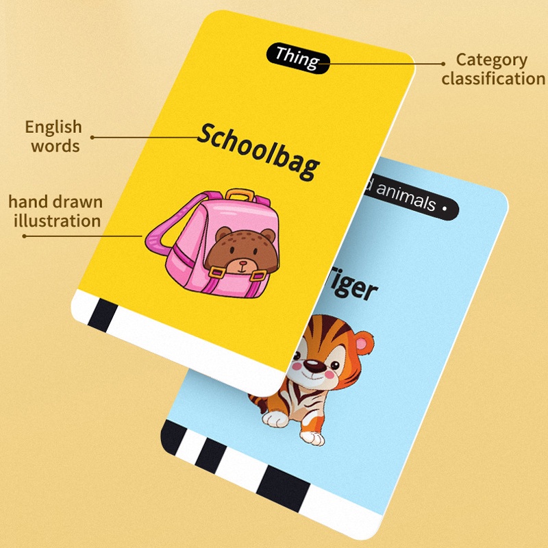 olla Card Early Education Bilingual Device dan LCD Writing Drawing Tablet 2 in 1 Mainan Belajar Anak Pengenalan Kosakata Bahasa Inggris