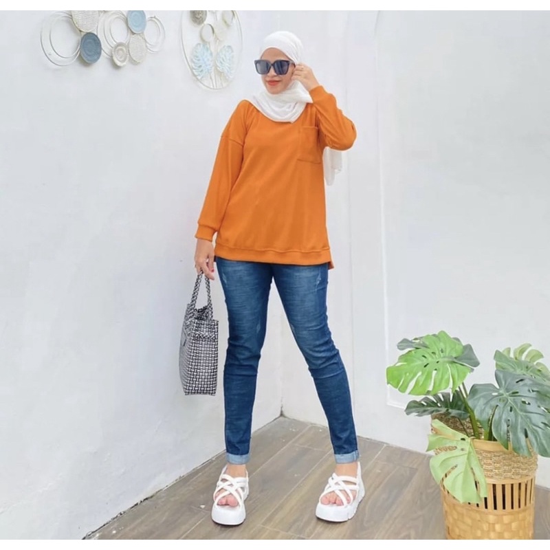 1284 atasan blouse wanita bahan hanover merk clarke