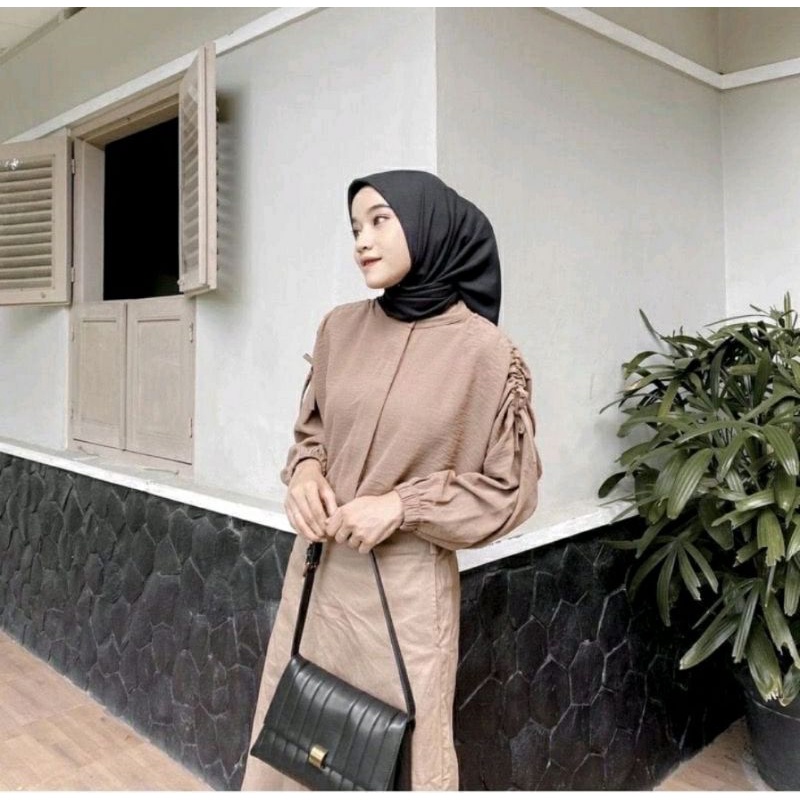 PREMIUM AIRFLOW CRINCLE // Gavi Lengan Serut Crincle Blouse