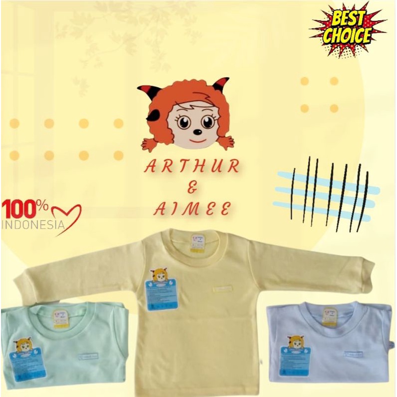 3 PCS BAJU LENGAN PANJANG Bayi Arthur size S. M. L. XL