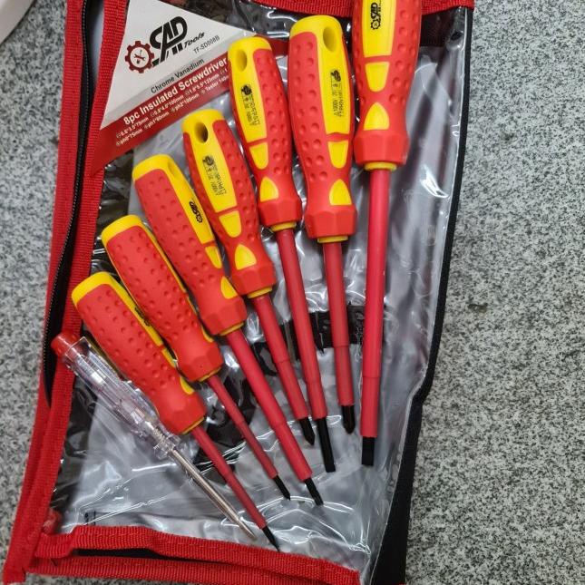 Obeng listrik set 8pcs 1000 v obeng listrik 1000 volt