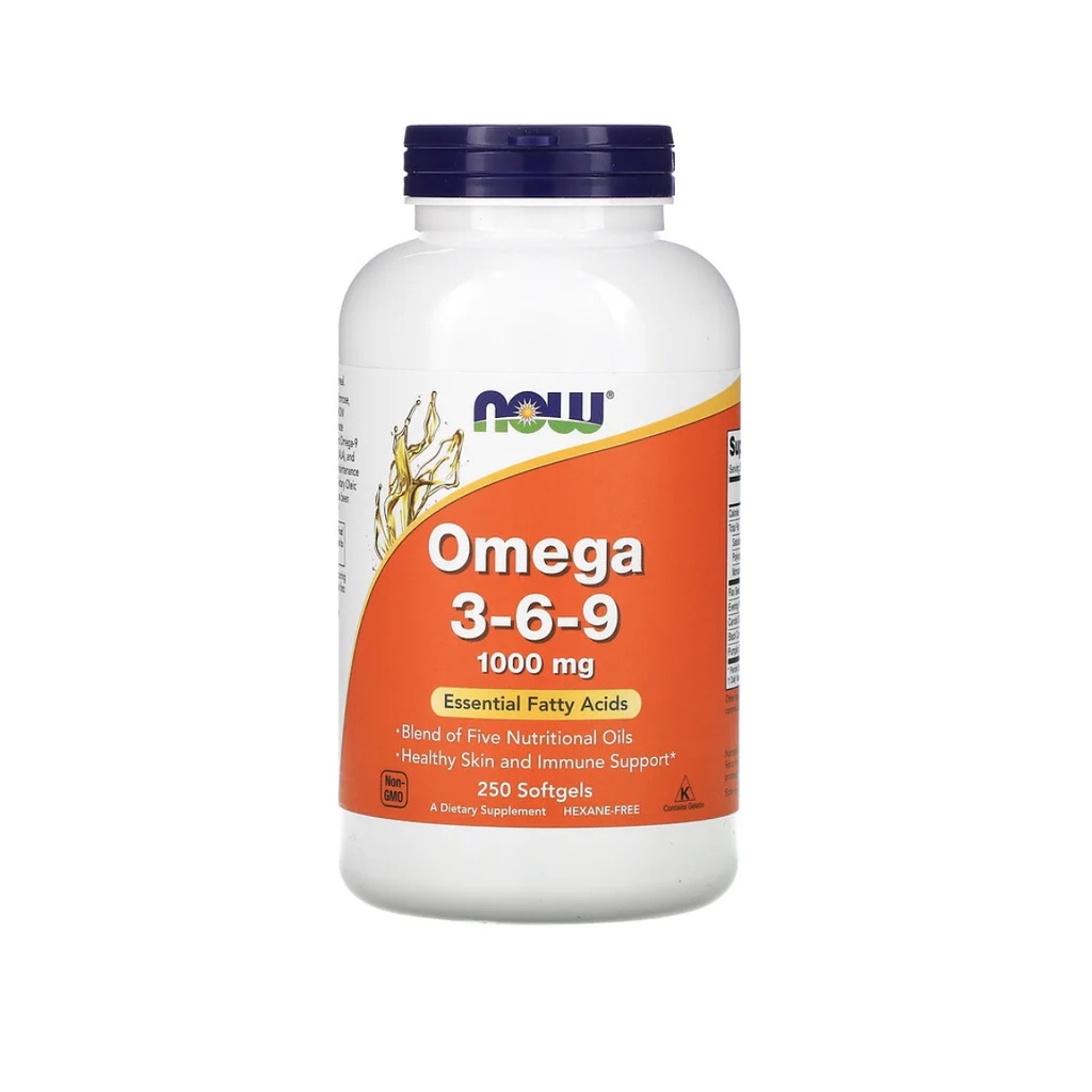NOW Foods Omega 3-6-9 369 3 6 9 1000 mg 250 Softgels