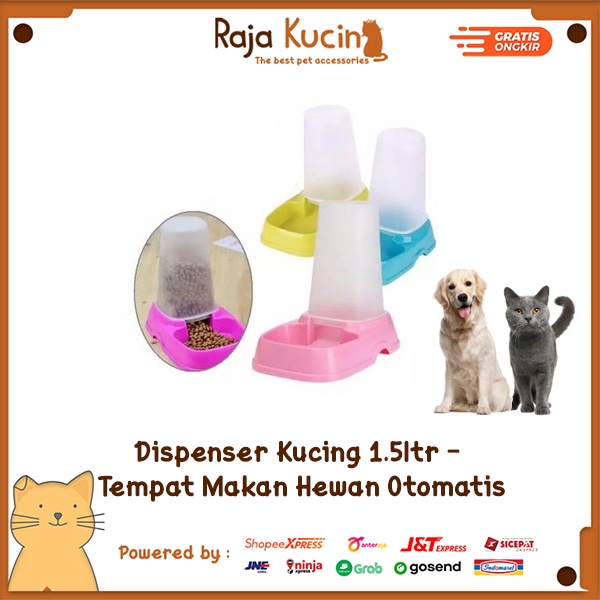 Dispenser kucing 1.5ltr - Tempat makan kucing anjing otomatis