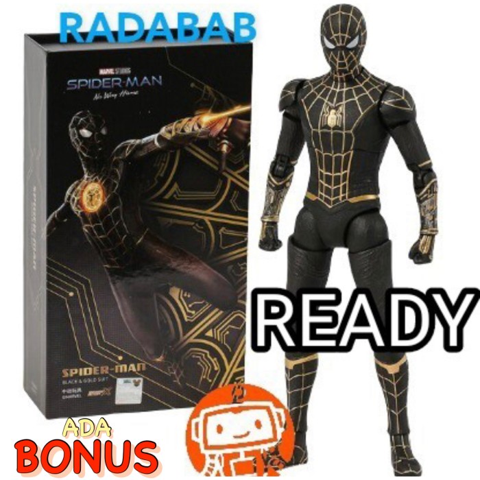 ZD Toys Spider Man No Way Home SPIDERMAN Black & Gold Suit - ZDToys
