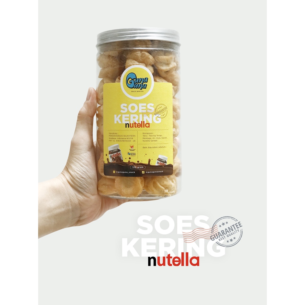 

Guna Guna Snack Kue Kering Soes Kering Isi Nutela 120 gram