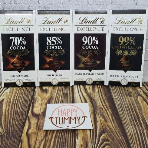 

ヸ Lindt excellence dark chocolate original coklat hitam FRK31