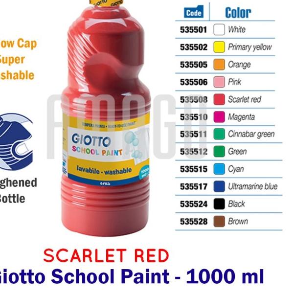 

GIOTTO SCHOOL PAINT - SCARLET RED - 1.000 ml - 535508