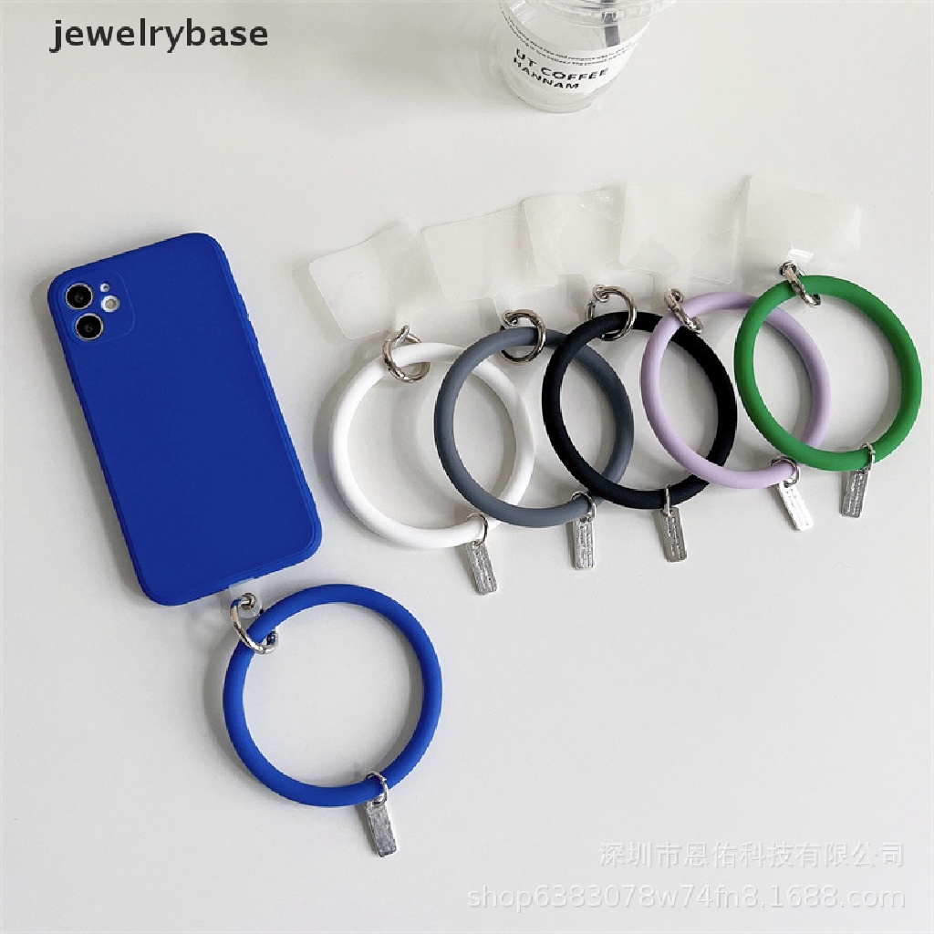 Gantungan Kunci / Handphone Bahan Silikon Anti Jatuh Warna Polos