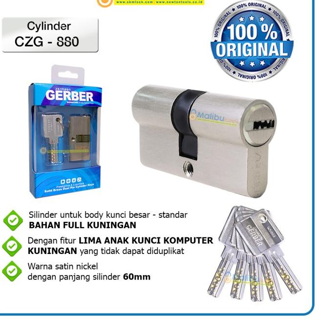 CZG-880 cylinder, silinder pintu, silinder kunci, handle pintu gerber