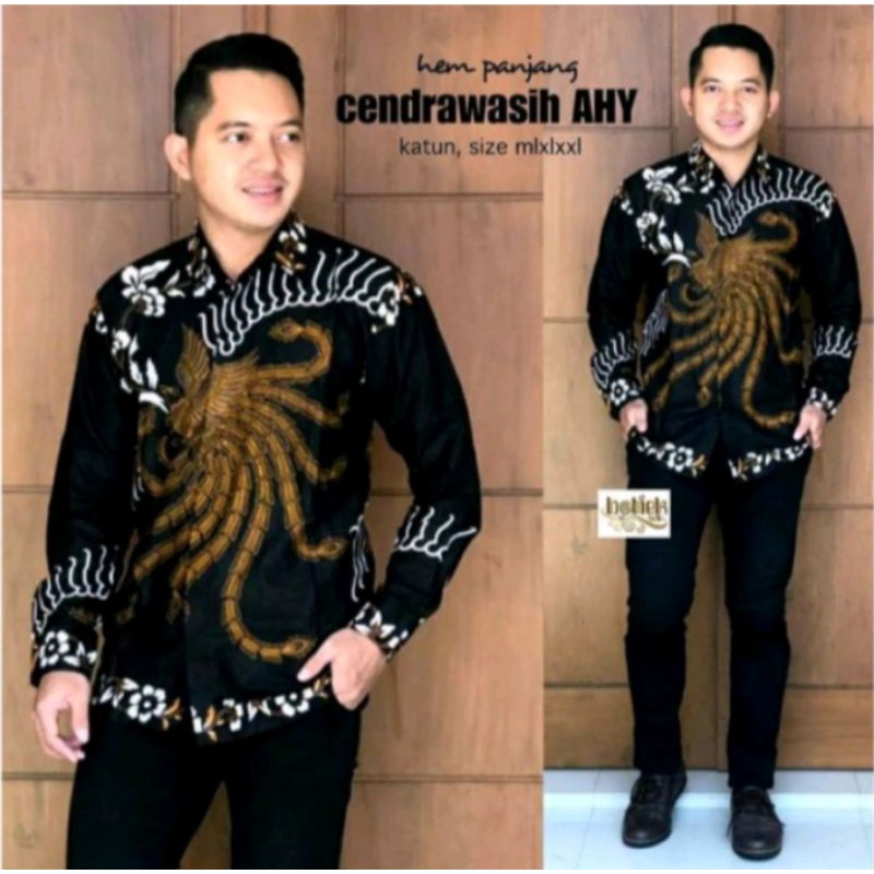 COD - Motif Ayam - Baju Batik Pria Lengan Panjang - Kemeja Batik Pria Panjang - Batik Pria terbaru - Kemeja kantor Terbaru - Batik Pekalongan