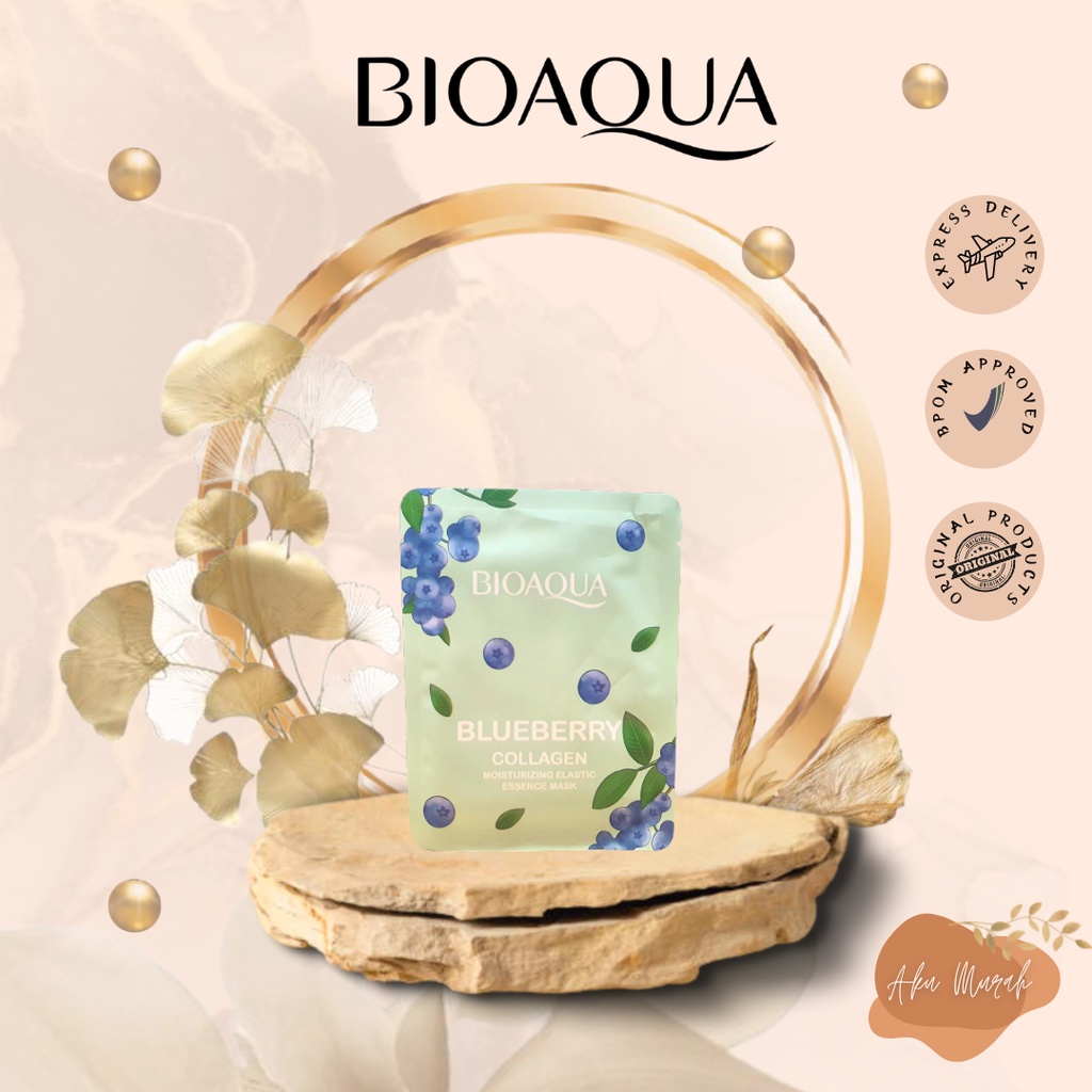 ✨ AKU MURAH ✨BIOAQUA sheet mask Brightening Moisturizing skin care Masker Wajah/ Sachet-BLUEBERRY MASK