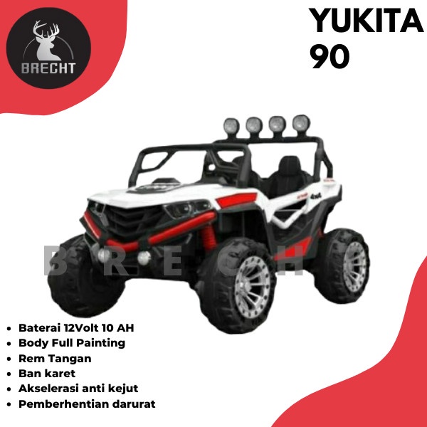 Mainan Anak Mobil Aki Jeep Monster Yukita 90