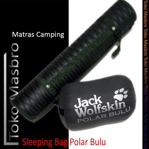 PAKET HEMAT SLEEPING BAG POLAR BULU TEBAL DAN MATRAS CAMPING SPON / PAKET HEMAT SLEEPING BAG POLAR