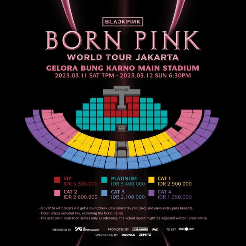 Tiket Konser Blackpink Born Pink World Tour Jakarta 2023 (E-Tiket)