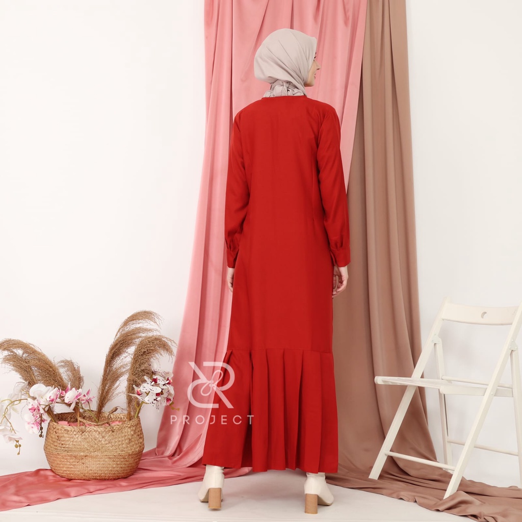 GF02 ~ NEW COLOUR YURI CERRY RED | BAJU GAMIS WANITA TERBARU | FASHION MUSLIM WANITA KEKINIAN | BAJU MUSLIM WANITA