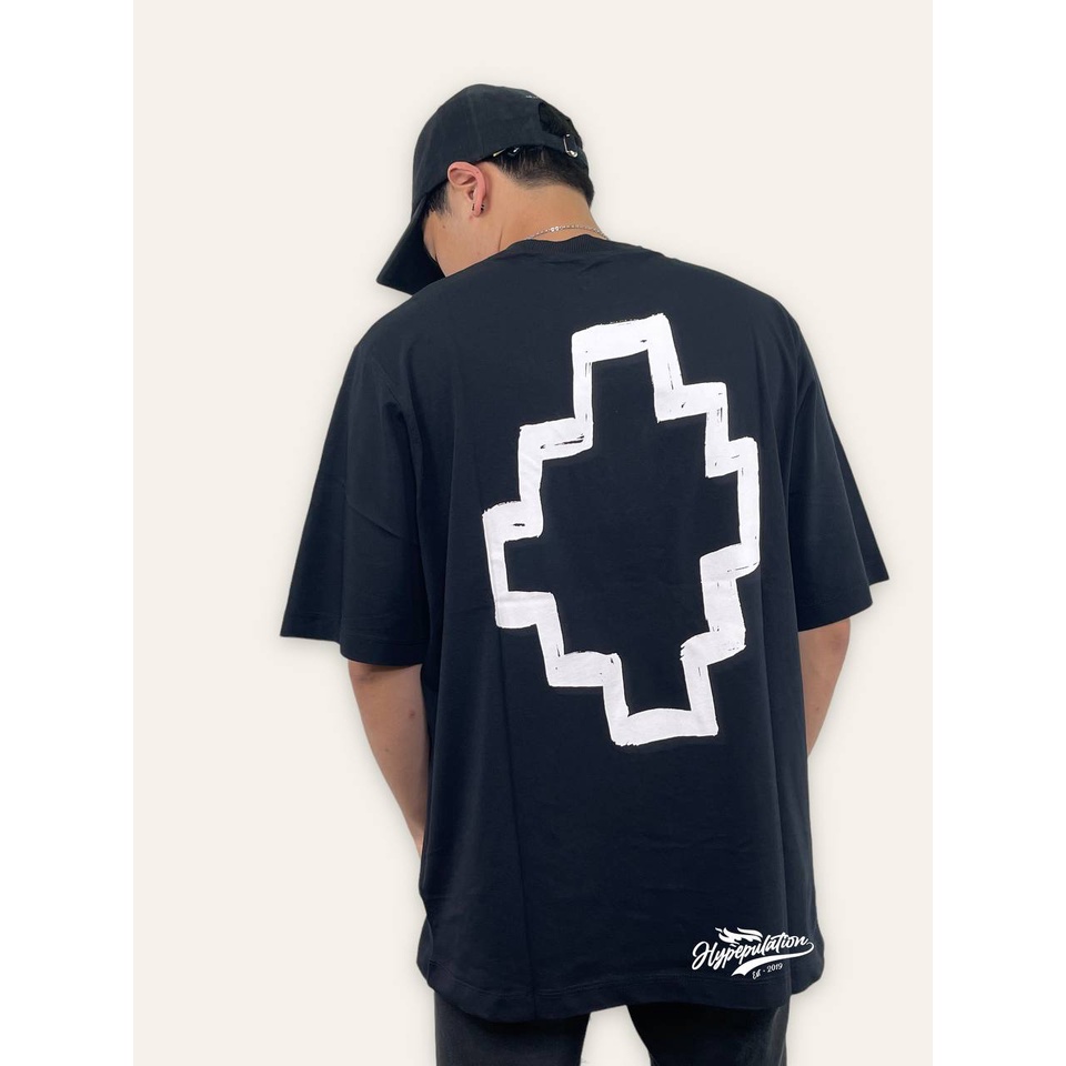Marcelo Burlon Tempera Cross Black Tee ORIGINAL