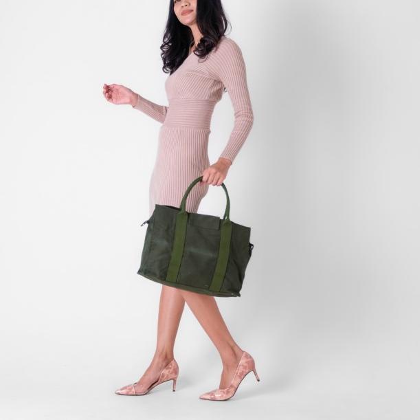 Pamole - Tas Selempang Multifungsi Bahan Kanvas Premium - Talia Series - Hitam